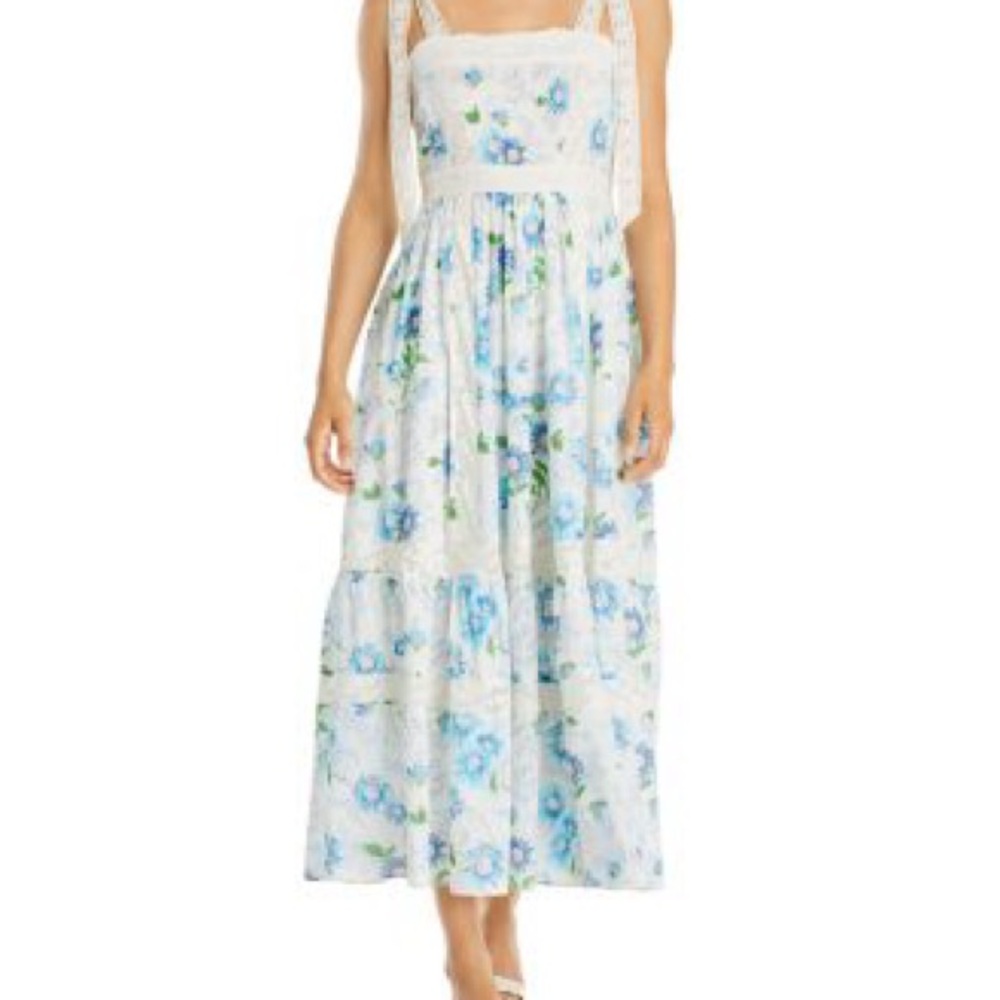 LoveShackFancy Ayala Cotton Floral Maxi Dress